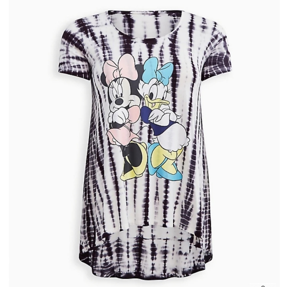 Torrid DISNEY MINNIE & DAISY SUPER SOFT TIE DYE TUNIC 0 plus NWT